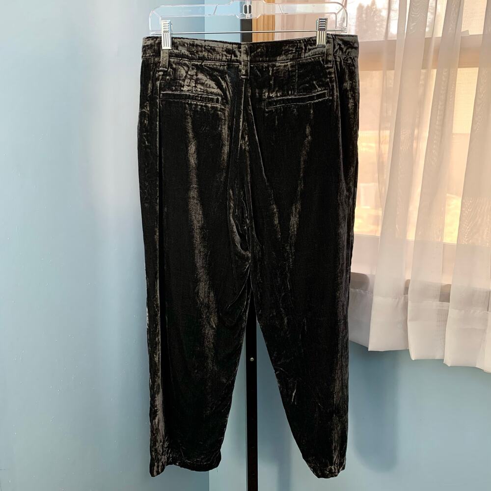 GAP Velvet Girlfriend Crop Pants In Midnight Gray Size 6 - Picture 6 of 7